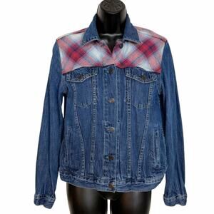 Gap x Pendleton Limited Edition Plaid Yoke Denim Trucker Jacket Western Size S